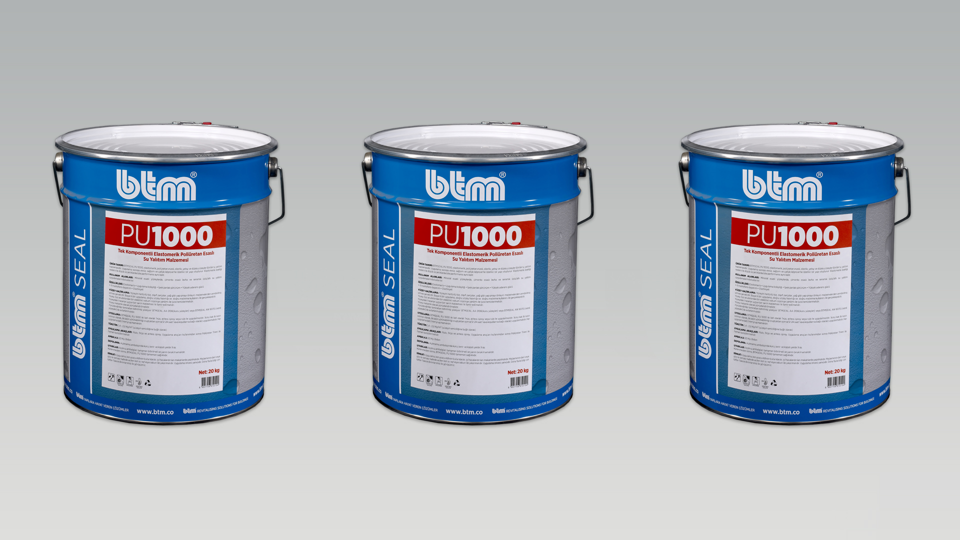 BTMSEAL PU 1000 — Tek komponentli elastomerik poliüretan likit su yalıtımı